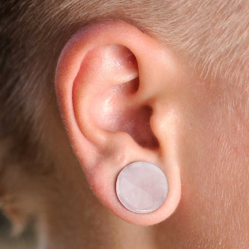 Plug af rosakvarts med o-ring Kropssmykker - Danmark