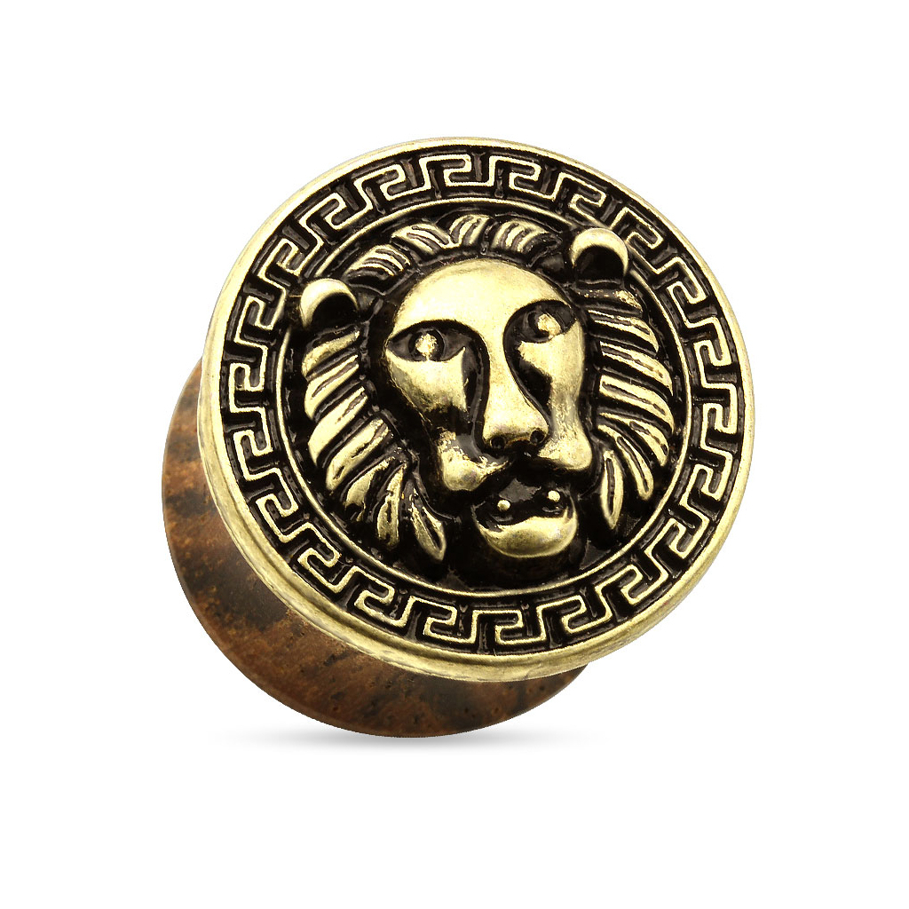 Plug af træ med løvehoved Piercingsmykker - Danmark