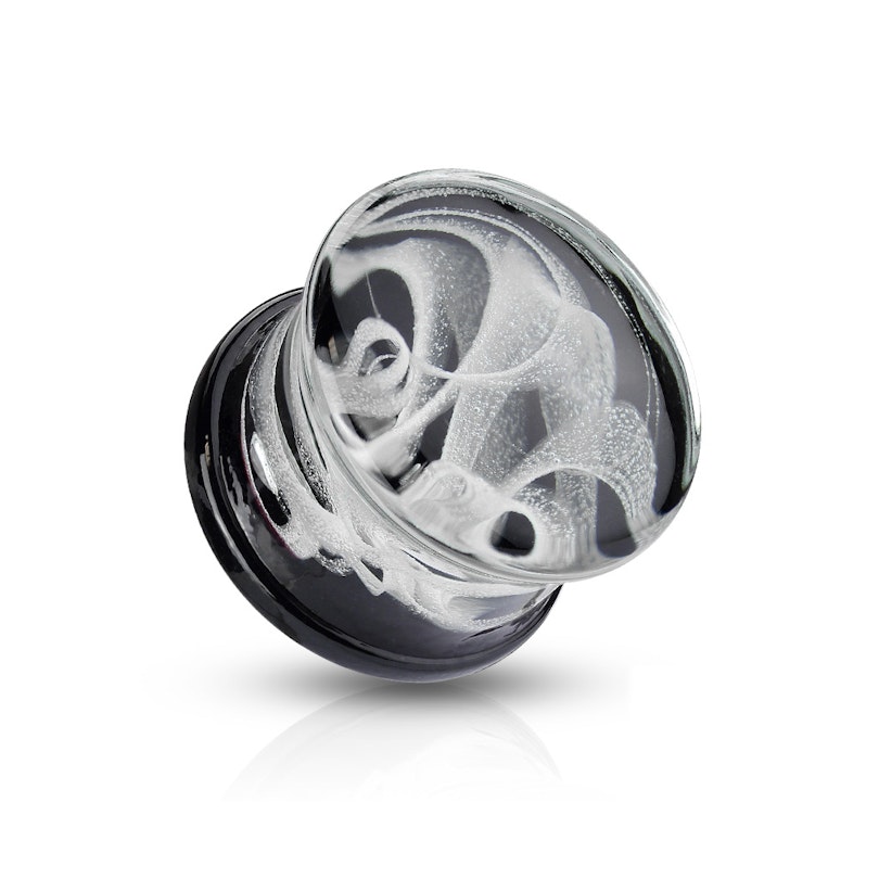 Plug af glas med røgmønster Kropspiercing - Danmark