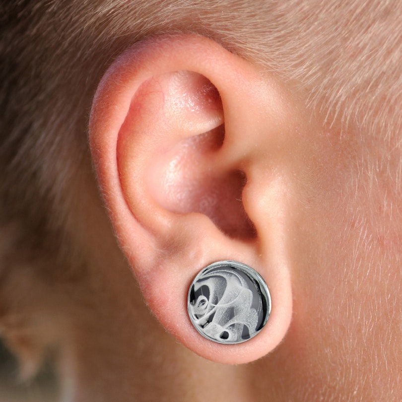 Plug af glas med røgmønster Kropssmykker - Danmark