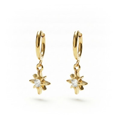 Huggie-par med solstrålevedhæng