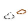 Simpel d-formet ring Piercing - Danmark