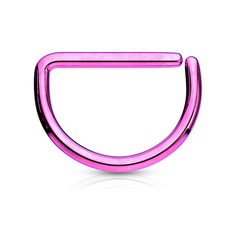 Simpel d-formet ring Piercingsmykker - Danmark