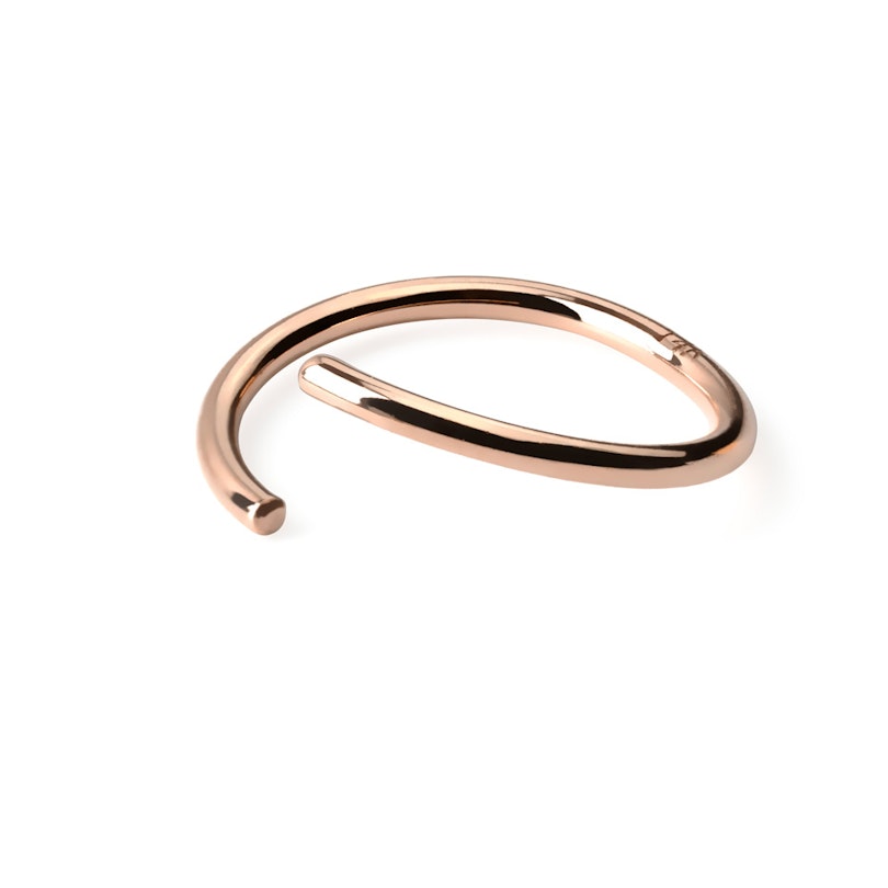 Simpel endeløs ring af 14 karat guld Piercinger - Danmark