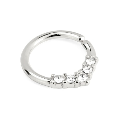 Ring med stenbesat V-form