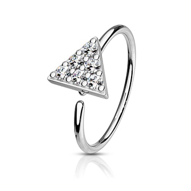 Ring med stenbesat trekant
