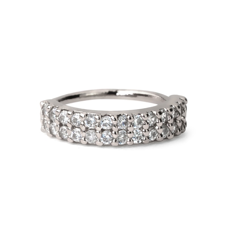 Ring med dobbelt stenrække Piercinger - Danmark