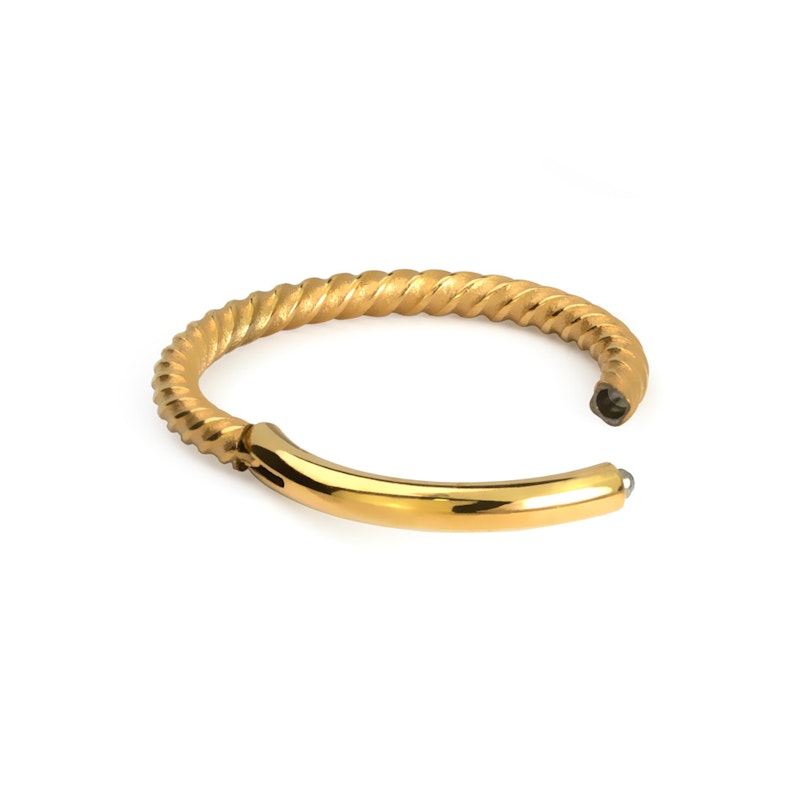 Ring med hængsel og snoet tråd Piercinger - Danmark