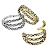 Tredobbelt ring med slangeskindsdesign Piercing - Danmark