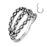 Tredobbelt ring med slangeskindsdesign Piercinger - Danmark