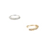 Twist-ring med krydsdesign af sten Piercinger - Danmark