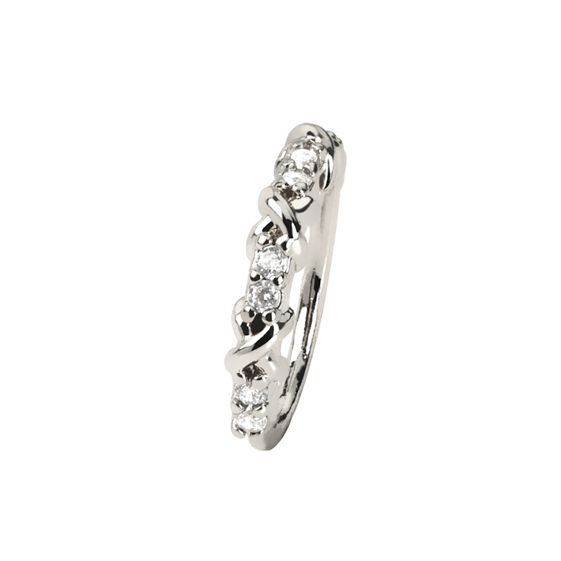 Twist-ring med krydsdesign af sten Piercing - Danmark