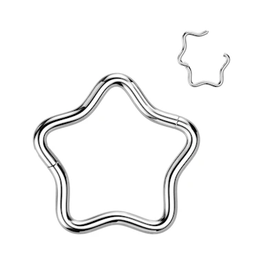 Stjerneformet titaniumring