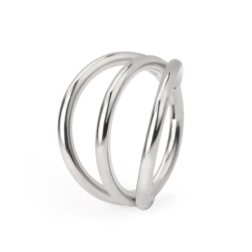 Tredobbelt ring af titanium Kropssmykker - Danmark