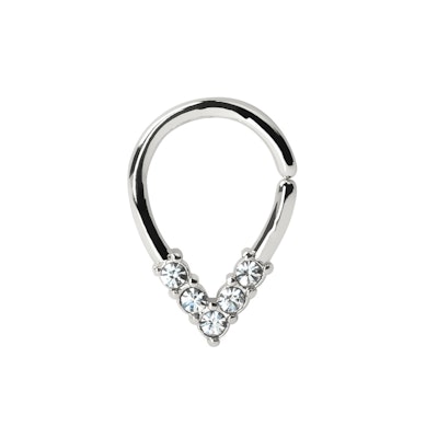 Dråbeformet endeløs ring af kirurgisk stål