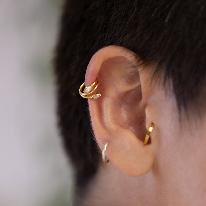 Dobbelt segmentring med marquise-sten Kropssmykker - Danmark