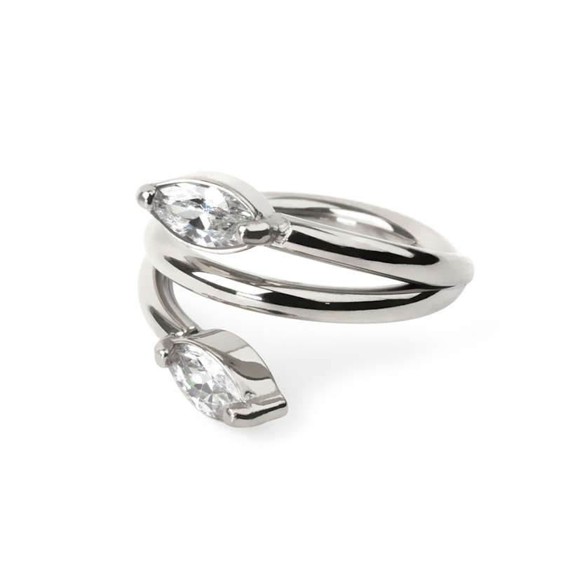 Dobbelt segmentring med marquise-sten Kropssmykker - Danmark