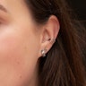 Tredobbelt titaniumring med facetter Piercing - Danmark