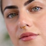 Tredobbelt titaniumring med facetter Piercinger - Danmark
