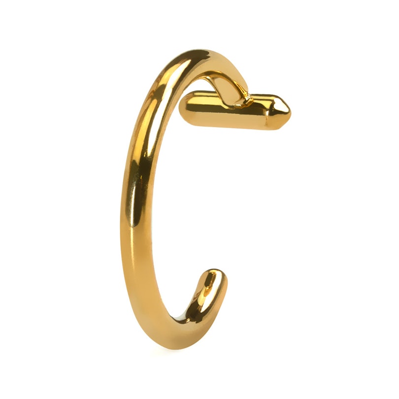 Åben huggie-ring med tværstang Kropspiercing - Danmark