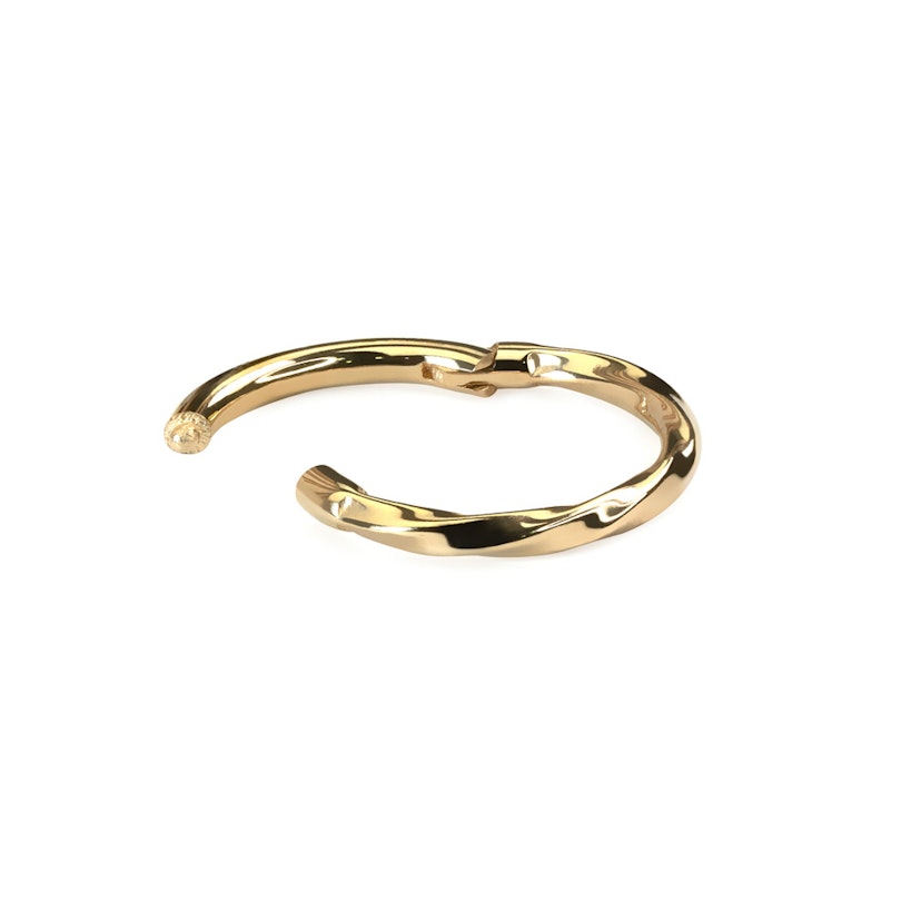 14K guldring med snoet design Piercingsmykker - Danmark