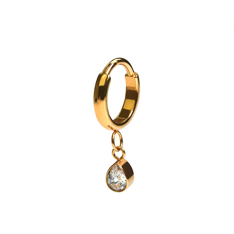 Titaniumring med dråbevedhæng Piercinger - Danmark