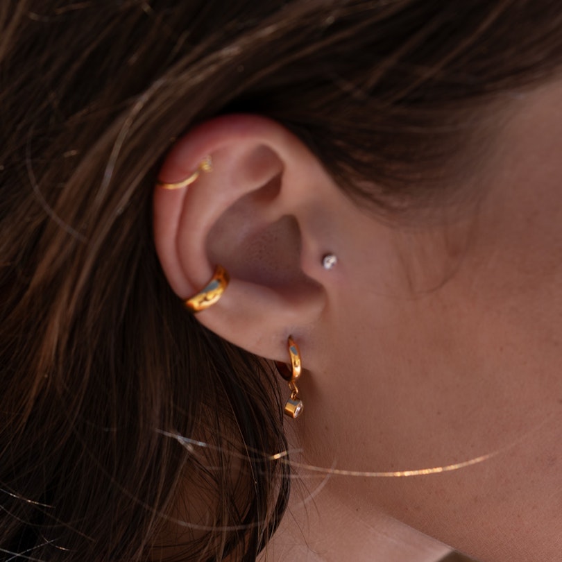 Titaniumring med dråbevedhæng Kropspiercing - Danmark