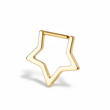 Stjerneformet clicker-ring af titanium