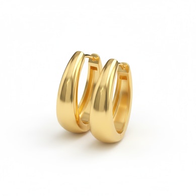 Par af ovale øreringe