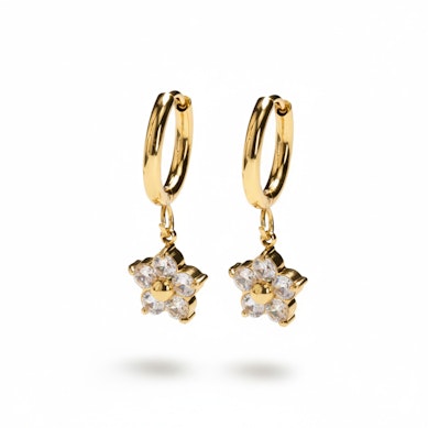 To ringe med blomstervedhæng