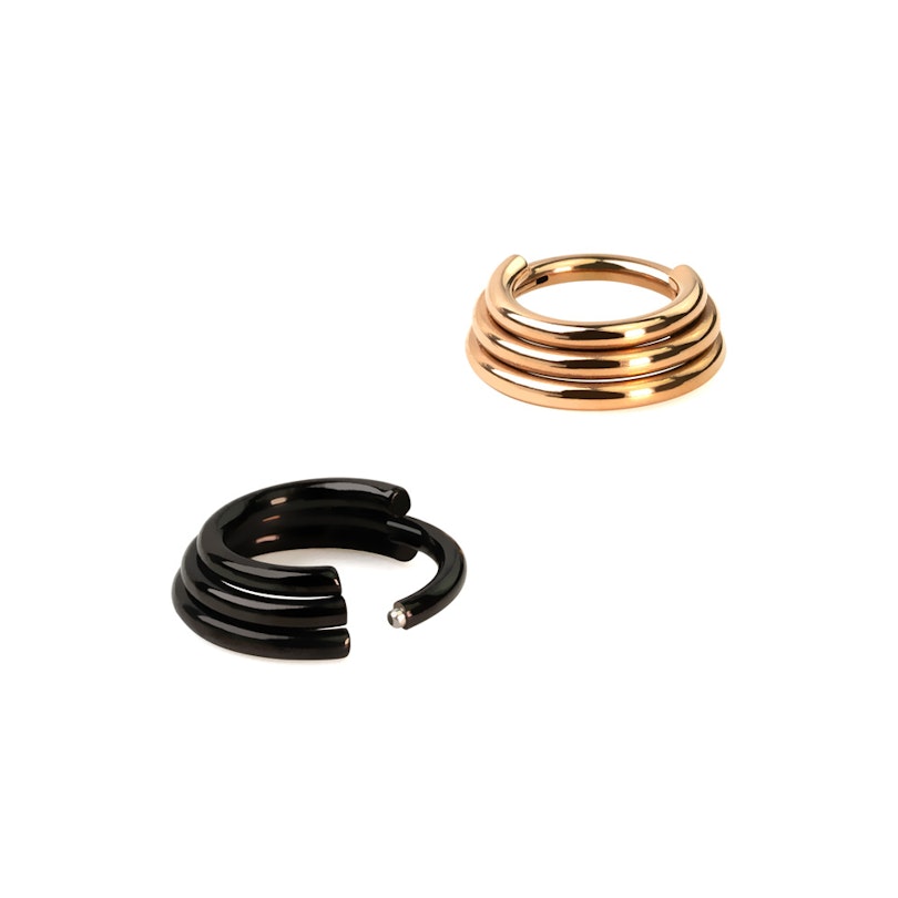 3-lags ring med hængsel Piercing - Danmark