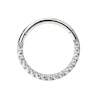 Hængslet ring i titanium med stenrække Piercing - Danmark