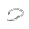 Hængslet ring i titanium med stenrække Kropspiercing - Danmark