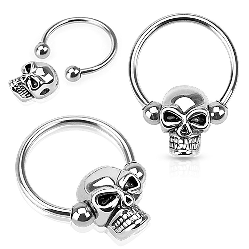Ring med skull Piercinger - Danmark