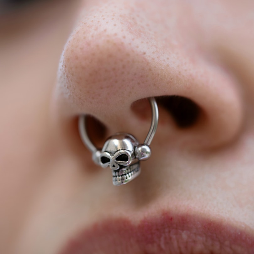 Ring med skull Kropspiercing - Danmark