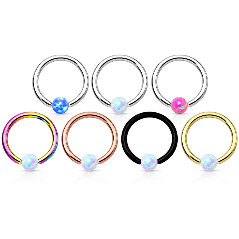 Kuglering med opalsten Piercing - Danmark