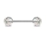 Tungepiercing af titanium med glimmerkugler Piercingsmykker - Danmark