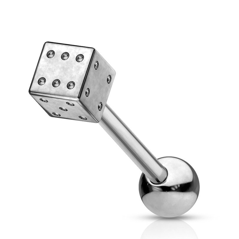 Tungepiercing med terning Piercinger - Danmark