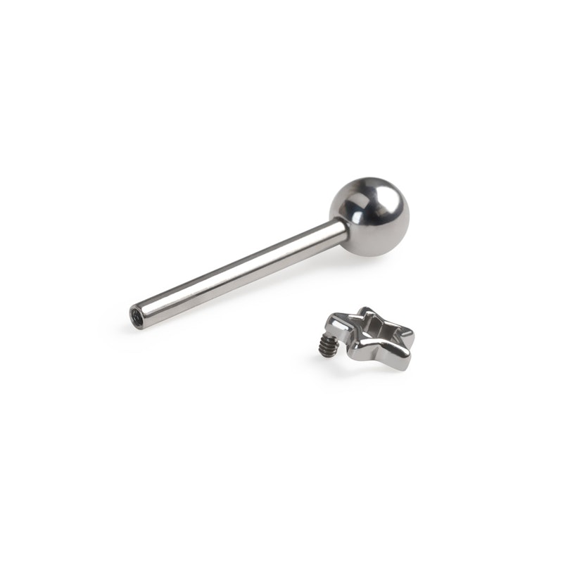 Tungestav af titanium med stjerne Kropspiercing - Danmark