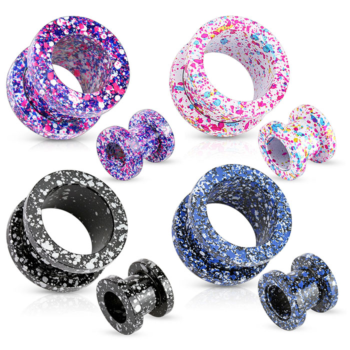 Tunnel med stænkpletter og skruegevind Piercingsmykker - Danmark