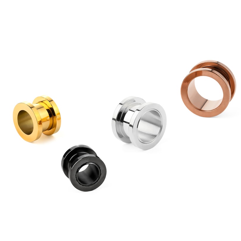 Tunnel af kirurgisk stål med skruegevind Piercing - Danmark