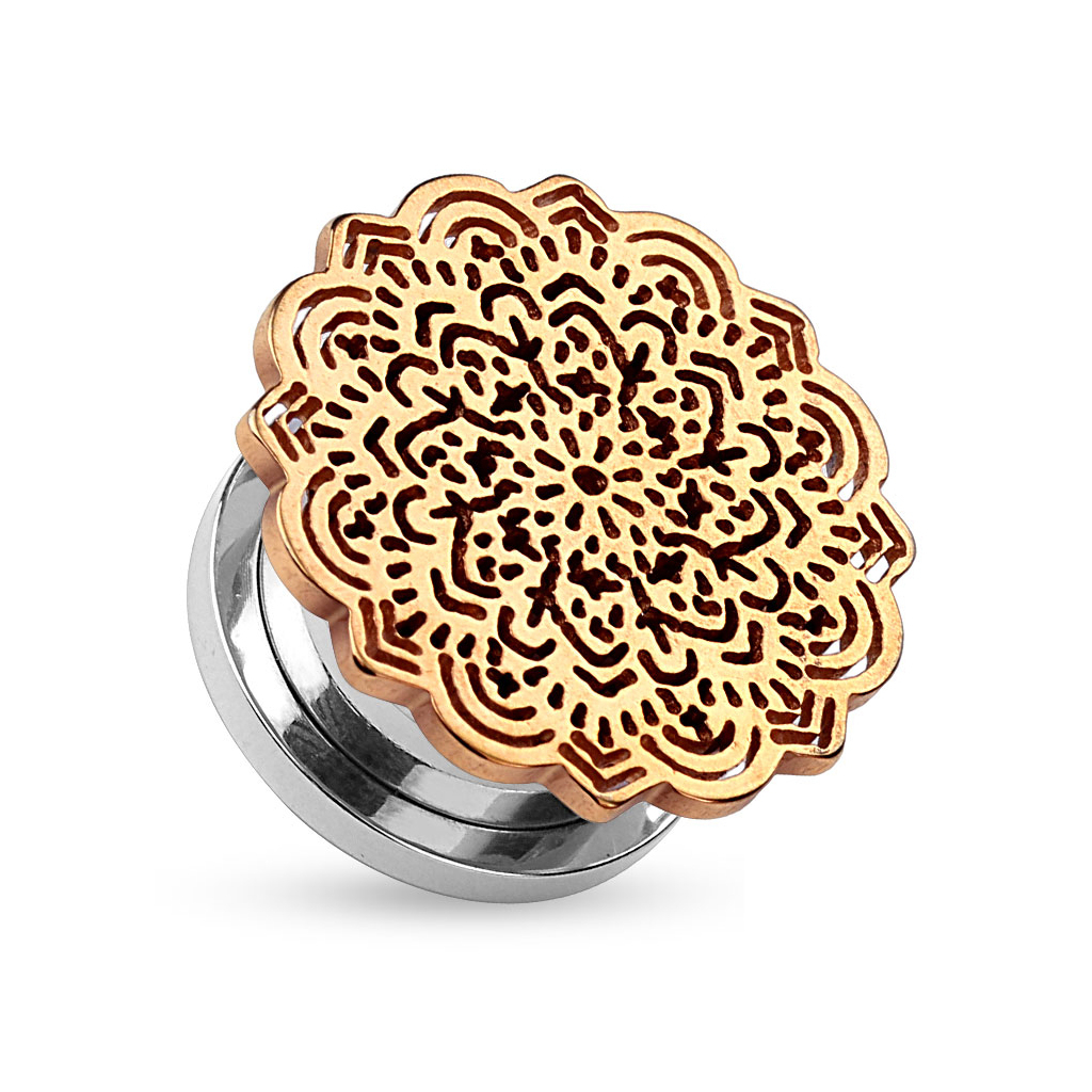 Tunnel af kirurgisk stål med mandala Piercingsmykker - Danmark