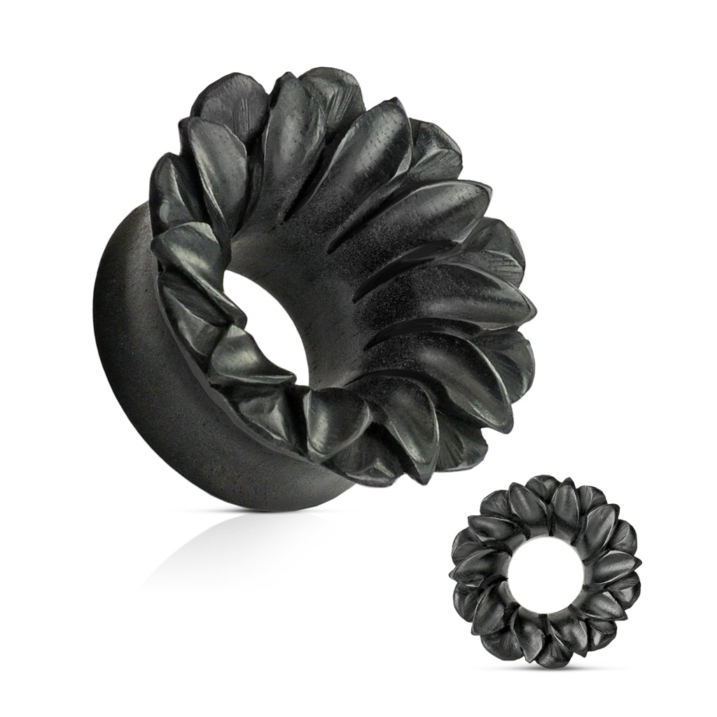 Sort blomstertunnel i organisk træ Piercing - Danmark