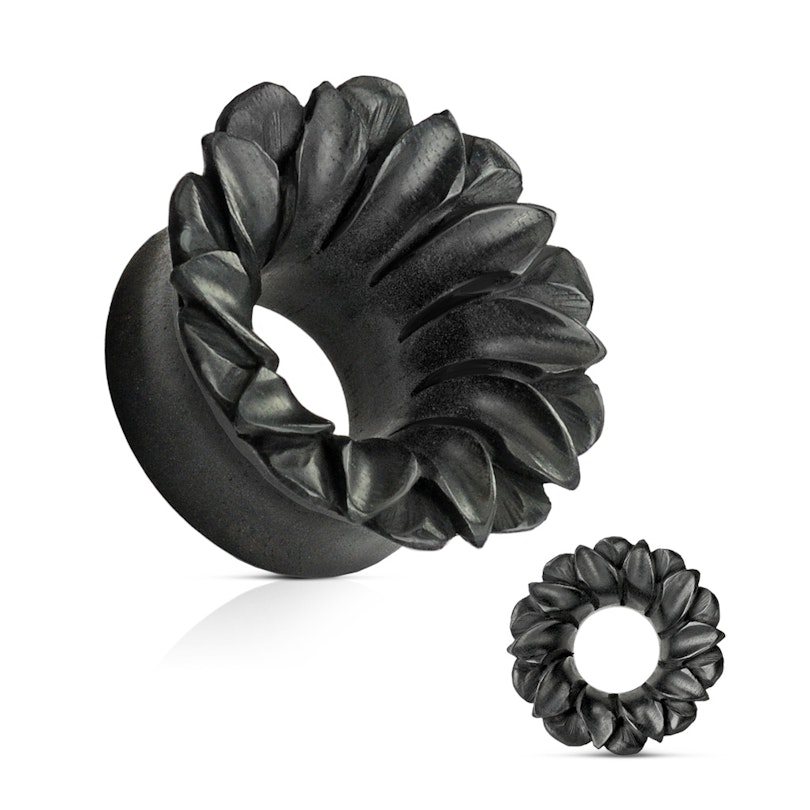 Sort blomstertunnel i organisk træ Piercing - Danmark