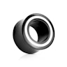 Sort tunnel af horn med hvid ring Piercing - Danmark