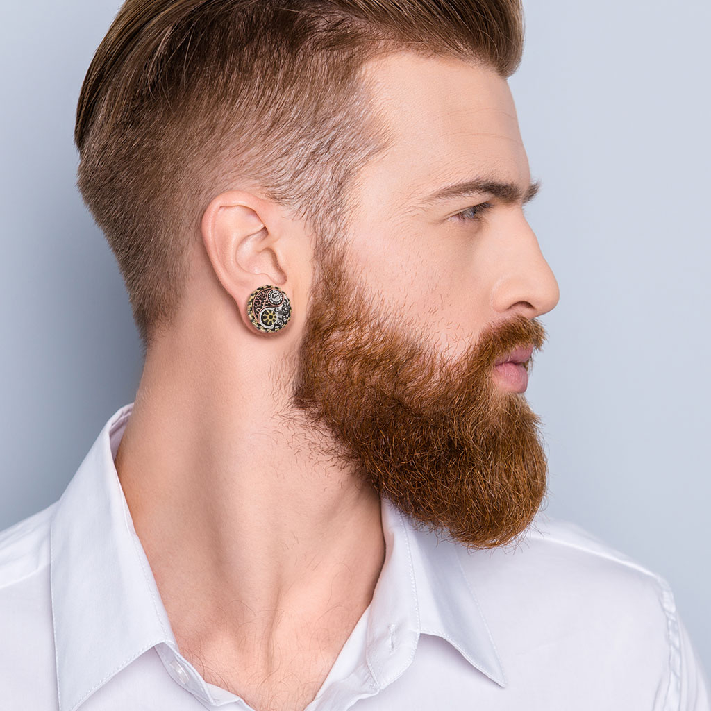 Tunnel med yin og yang i stempunk design Piercinger - Danmark