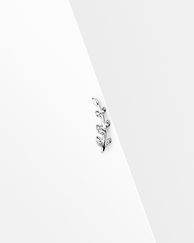 Ørepiercing med blade af sten Piercingsmykker - Danmark