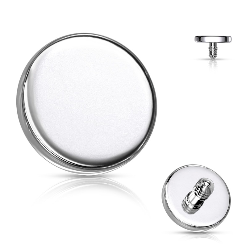 Rund dermal disk i flere farver Piercinger - Danmark