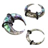 C-formet taper i akryl med abalone og o-ringe Piercing - Danmark