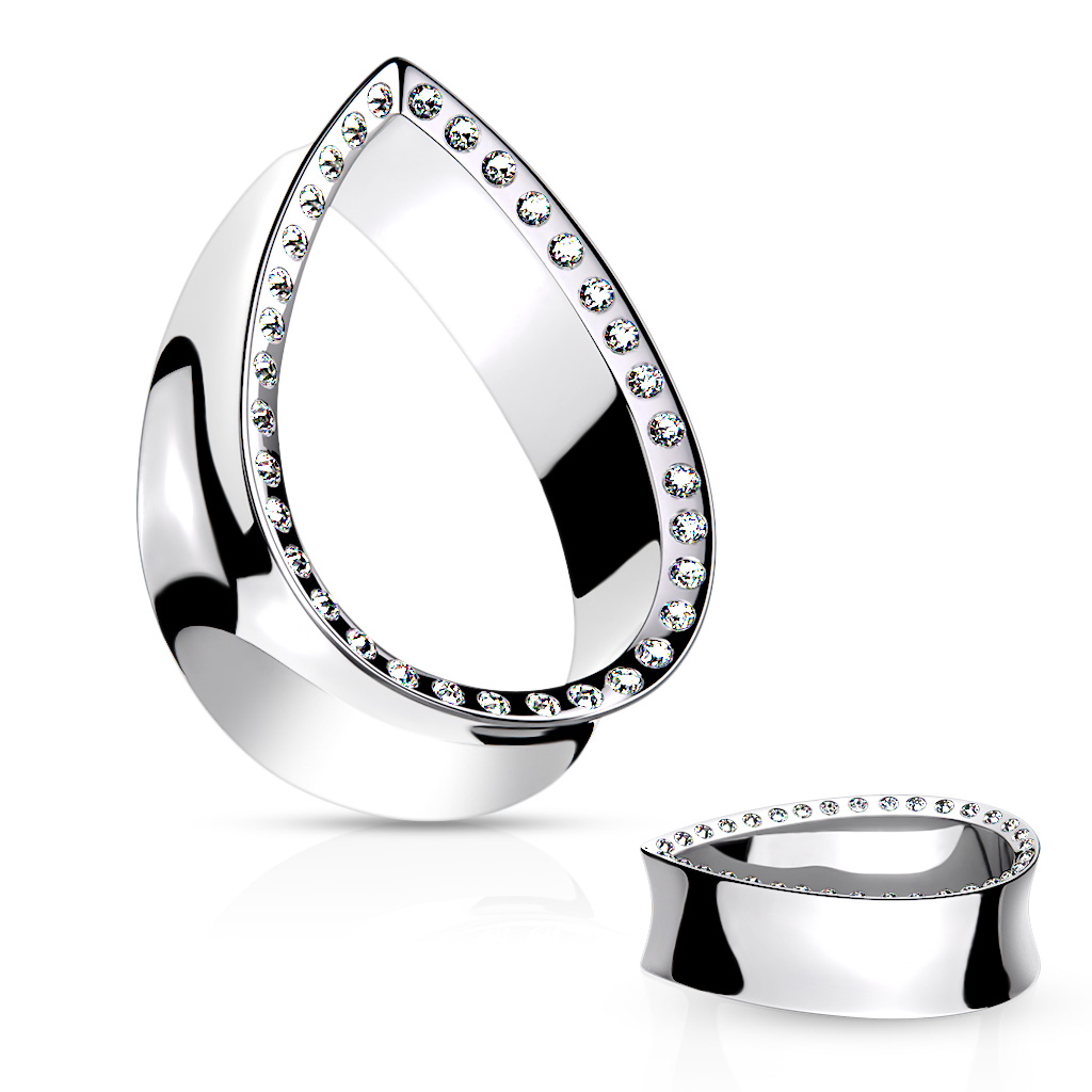 Dråbeformet tunnel med stenkant Kropssmykker - Danmark